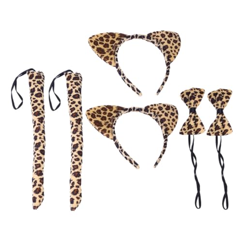Didiseaon 6Stücke Katzenohr Haarreif Teiliges Kostümzubehör Fliege für Karneval und Kostümpartys aus Hochwertigem Material für DIY Outfits von Didiseaon