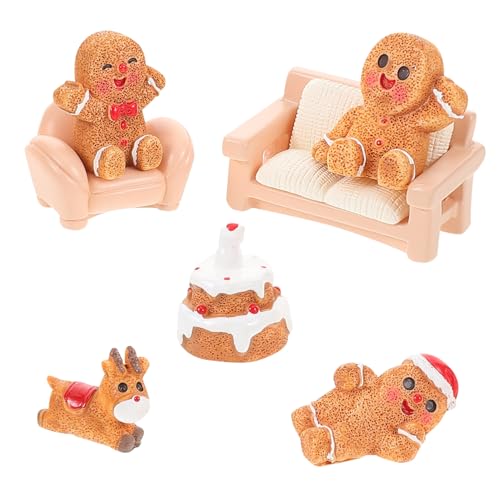 Didiseaon 7 Stück Weihnachts-Miniatur-lebkuchenmann-Figuren, Mini-Harz-Ornamente Für Weihnachts-Goodie-Bag-füller, Puppenhaus, Winterurlaub, Party-Dekorationen Didiseaon 7 Stück Weihnachts-Miniatur-lebkuchenmann-Figuren, Mini-Harz-Ornamente Für Weihnachts-Goodie-Bag-füller, Puppenhaus, Winterurlaub, Party-Dekorationen von Didiseaon