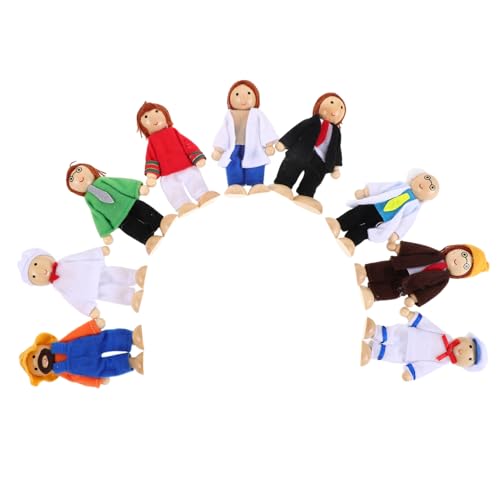 Didiseaon 9 Stück Teiliges Holz-puppenhaus-Familien-Set mit Beweglichen Gelenkfiguren Montessori Lernspielzeug Realistische Berufsdarsteller Biegsame Mini-Puppen für Gemeinsames Rollenspiel Didiseaon 9 Stück Teiliges Holz-puppenhaus-Familien-Set mit Beweglichen Gelenkfiguren Montessori Lernspielzeug Realistische Berufsdarsteller Biegsame Mini-Puppen für Gemeinsames Rollenspiel von Didiseaon