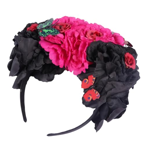 Didiseaon Blumenkrone Haarreifen für Damen und Mädchen Blumen Stirnband Wiederverwendbares Blumenschmuck Kopfbedeckung für Festivals und Hochzeiten von Didiseaon