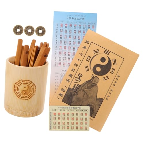 Didiseaon Chinesisches Wahrsage Bamboo Divination Prop mit Bambusstäben Tai Chi Feng Shui Messung Bambusbehälter und Begleitbuch Vielseitiges Spiel und Lernwerkzeug für Buddhistische Didiseaon Chinesisches Wahrsage Bamboo Divination Prop mit Bambusstäben Tai Chi Feng Shui Messung Bambusbehälter und Begleitbuch Vielseitiges Spiel und Lernwerkzeug für Buddhistische von Didiseaon