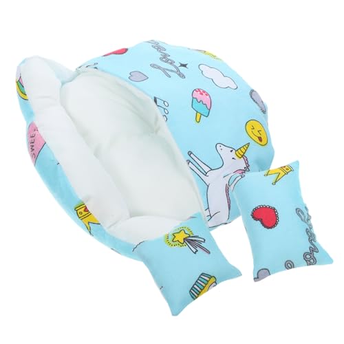 Didiseaon Delikater Puppenschlafsack mit Kompakter für Dekorative Puppen Abnehmbar und Praktisch Zubehör für Puppenbett Verziert Puppen mit Realistischem Design Hellblau von Didiseaon