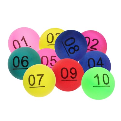 Didiseaon Farbe Zahlenball Tombola-Kugelnummern Bingo-Zahlen Gewinnspielkugeln Bingokugeln mit Käfig Lotteriekugeln -Ball-Maschine pp von Didiseaon