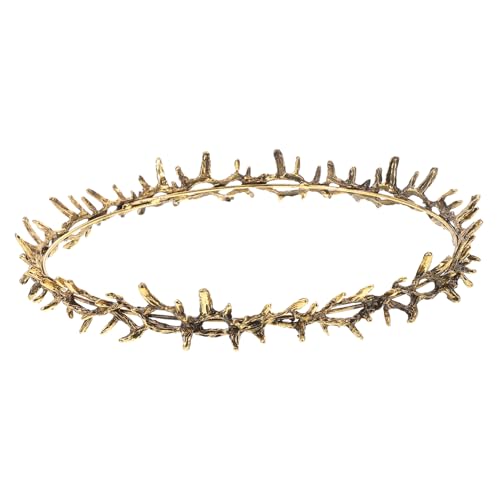 Didiseaon Goldene Dornenkrone aus Metall Unisex für Party Karneval Renaissance Kostüm Krone Herren Damen Fasching Kopfschmuck für Geburtstagsfeier und Performance von Didiseaon