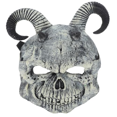 Didiseaon Gruselige Dämonenmaske: Halloween-teufelsmaske, Realistische Ziegenschädel-kopfbedeckung Mit Widderhörnern, Tierschädel – Für Halloween, Cosplay, Kostüm, Party-requisite Für Didiseaon Gruselige Dämonenmaske: Halloween-teufelsmaske, Realistische Ziegenschädel-kopfbedeckung Mit Widderhörnern, Tierschädel – Für Halloween, Cosplay, Kostüm, Party-requisite Für von Didiseaon