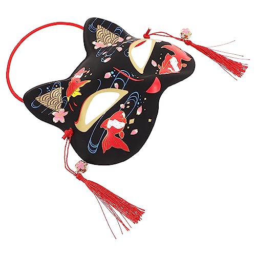 Didiseaon Katze Gesichtsmaske Abschlussball Requisiten Ballmaske Anime-masken Maskerade-fuchs-masken Japanische Gesichtsmaske Japanische Kabuki-maske Kitsunes-maske Plastik Onmyoji Tier von Didiseaon