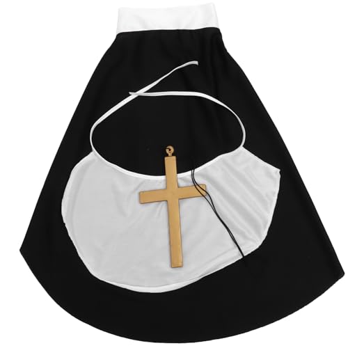 Didiseaon Halloween Kostüm Teilig mit Kreuzanhänger Schwarzer Baumwoll Polyester Kopf und Halstuch Kreatives Rollenspiel Zubehör für Halloween Party und Cosplay Didiseaon Halloween Kostüm Teilig mit Kreuzanhänger Schwarzer Baumwoll Polyester Kopf und Halstuch Kreatives Rollenspiel Zubehör für Halloween Party und Cosplay von Didiseaon