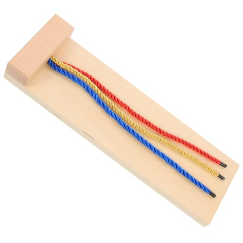 Didiseaon Holz Flechtspielzeug Lernspielzeug für Pädagogisches Zöpfe Flechten Üben Fördert Feinmotorik Geduld und Hand Auge Koordination Kognitives Lernbrett für Mädchen von Didiseaon