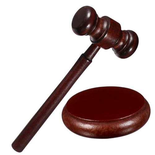 Didiseaon Holz Richterhammer für Robuster Spielzeugrichterhammer aus Hochwertigem Holz für Rollenspiele und Kreative Aktivitäten Sicher und Langlebig von Didiseaon