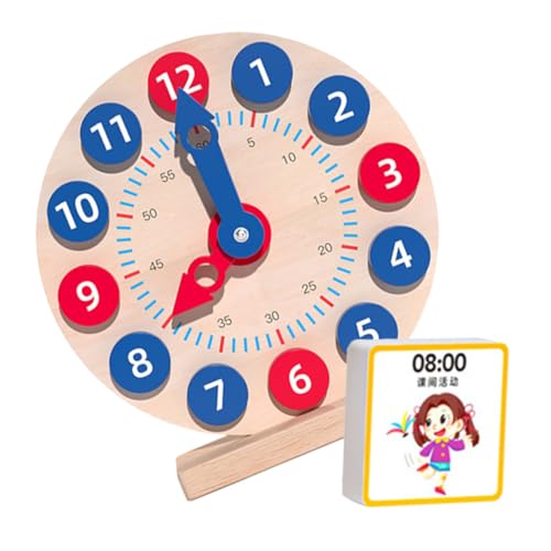 Didiseaon Holzspielzeug Lernuhr für Pädagogische Holz Uhr zum Lernen Kognitives Lernspielzeug für Mädchen Jungen Sicherer Holzzeitmesser Hand Auge koordination und Zahlenverständnis Didiseaon Holzspielzeug Lernuhr für Pädagogische Holz Uhr zum Lernen Kognitives Lernspielzeug für Mädchen Jungen Sicherer Holzzeitmesser Hand Auge koordination und Zahlenverständnis von Didiseaon