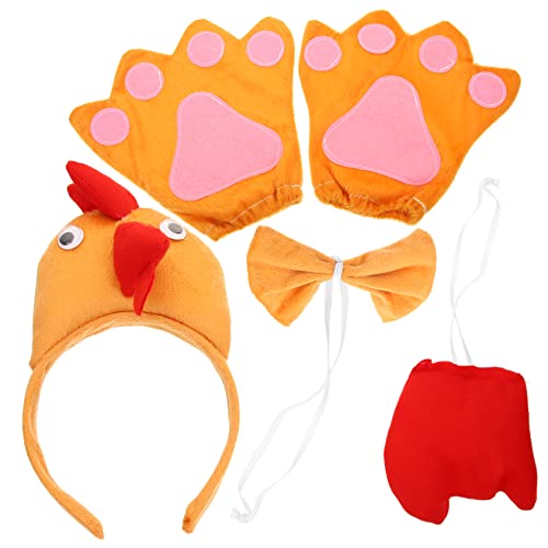 Didiseaon Hühner Cosplay Satz für Kinder Hühner Stirnband Osterkostüm Zubehör Tierisches Haarband Festivalbedarf für Kinder von Didiseaon