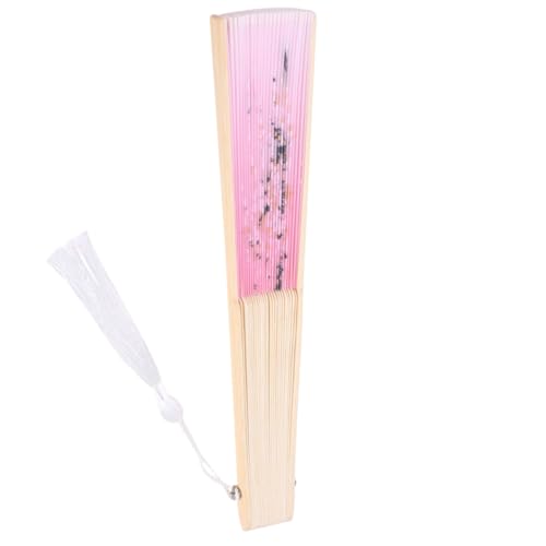 Didiseaon Japanischer Faltbarer Handfächer Faltventilator mit Pflaumenblüten motiv Handgefertigt für Tanz Party Hochzeit und Dekoration Leichter Klappfächer für Sommer und Geschenk von Didiseaon