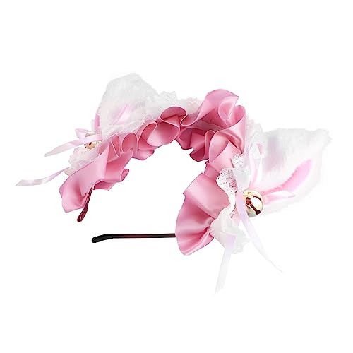 Didiseaon Katzenohren Haarreif mit Spitze und Glöckchen Cosplay Stirnband für Partys Halloween und Tierkostüme Leicht und Bequem Perfektes von Didiseaon