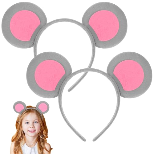 Didiseaon Mausohren-stirnband, 2 Stück, Süßes Graues Tierohr-stirnband für Partys, Cosplay- -haarband für Mädchen Didiseaon Mausohren-stirnband, 2 Stück, Süßes Graues Tierohr-stirnband für Partys, Cosplay- -haarband für Mädchen von Didiseaon