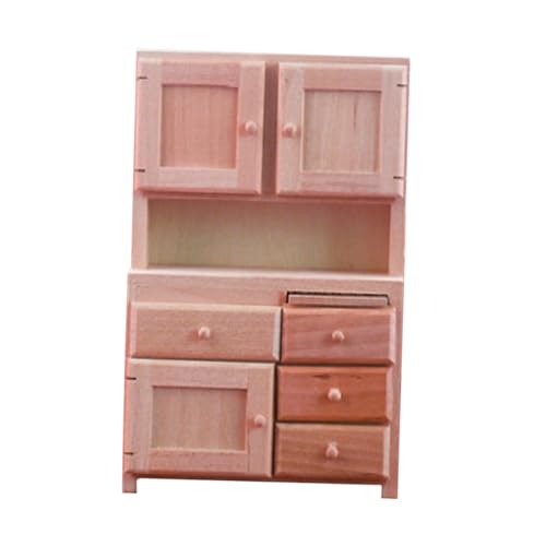 Didiseaon Mini Kleiderschrank Kinderzimmerdekor klein Puppe Miniatur Mini-Bücherregalmöbel Mini-Hausschrank aus Holz Mini House Accessory Mini-Kleiderschrankmodell von Didiseaon