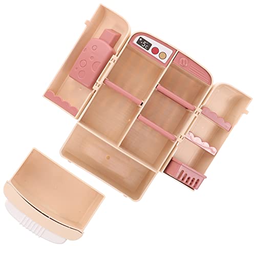 Didiseaon Mini-kühlschrank-Modell Mini-Ornamente Zum Basteln Miniatur-kühlschrankspielzeug Mini-hauskühlschrank Minikühlschrank Zum Basteln Kühlschrank Miniatur-Dinge Abs Beige von Didiseaon