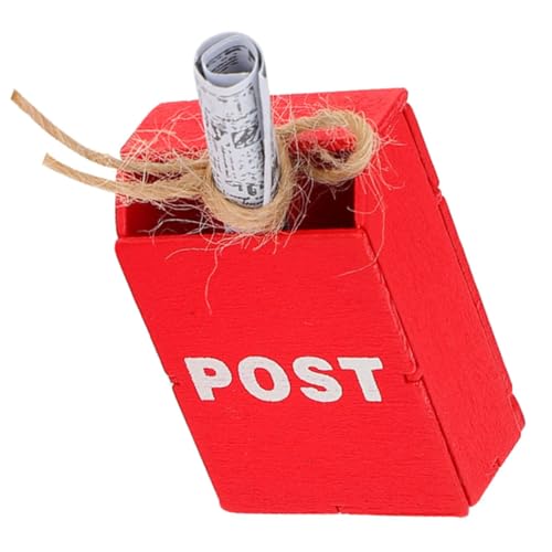 Didiseaon Miniatur Puppenhaus Briefkasten Set aus Holz und Papier Realistische Mini Mailbox mit Zeitung Detailreiche Miniatur Dekoration für Tisch und Puppenhaus Langlebig und Leicht zu von Didiseaon