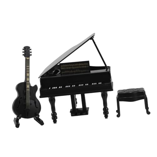 Didiseaon Miniatur Puppenhaus Musikinstrumente Set mit Realistischem Klavier und Gitarre Detailreiche Dekoration für Sammler und Vielseitiges Zubehör für Puppenhaus Deko Didiseaon Miniatur Puppenhaus Musikinstrumente Set mit Realistischem Klavier und Gitarre Detailreiche Dekoration für Sammler und Vielseitiges Zubehör für Puppenhaus Deko von Didiseaon