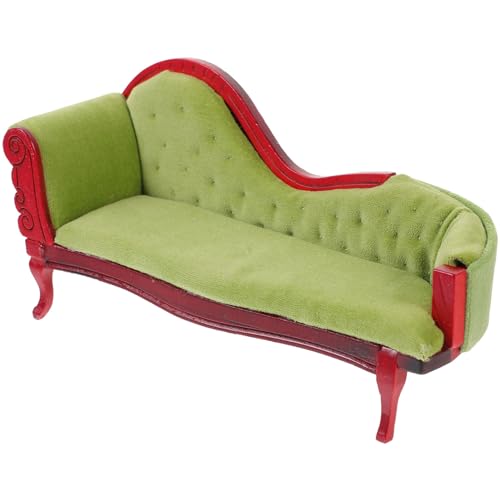Didiseaon Miniatur-Puppenhaus-Sofa 1:12 Vintage-Mini-Couch Wohnzimmer-Möbelzubehör Viktorianische Bank Stuhl Für Mini- -Schlafzimmer-Dekoration von Didiseaon
