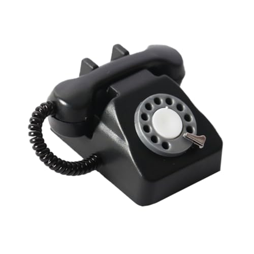 Didiseaon Miniatur Retro Telefon Puppenhaus Zubehör Detailreiches Mini Telefon Modell aus Kunststoff Maßstab für Puppenhaus Möbel und DIY Mini Haus Dekoration von Didiseaon