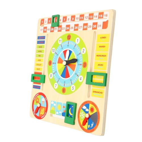 Didiseaon Multifunktionales Montessori Holzspielzeug Kalender Uhr Lernuhr für Ab Jahren mit Farbiger Zahlenanzeige Farberkennung aus Sicherem Langlebigem Material Didiseaon Multifunktionales Montessori Holzspielzeug Kalender Uhr Lernuhr für Ab Jahren mit Farbiger Zahlenanzeige Farberkennung aus Sicherem Langlebigem Material von Didiseaon