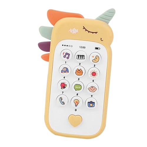 Didiseaon Musikalisches Babyspielzeug Cartoon Handy Lernspielzeug Greifling Zahnungshilfe Frei Sicher für Junge Mädchen Ab Monaten Gelb von Didiseaon