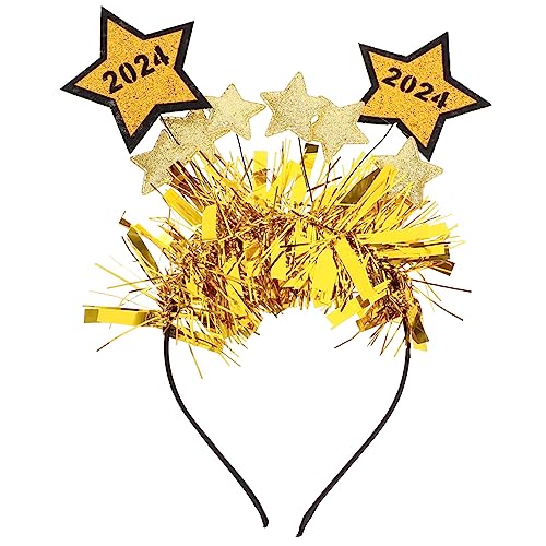 Didiseaon Neujahrs Haarreif mit Glitzerstern Dekorative Kopfbedeckung für Frauen für Silvesterpartys und Festliche Anlässe Kreatives Design mit Schonend für Haar von Didiseaon
