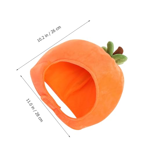Didiseaon Plüsch Persimmon Partyhut Kostüm Kopfbedeckung Faschingshut für Erwachsene Leicht Tragbar Lustige Karnevalsdekoration Fotorequisite von Didiseaon