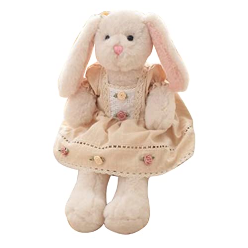 Didiseaon Plüschhase Beige Kuscheltier für Weiches Kaninchen Stofftier mit Hochwertigem Baumwollfüllung Niedliches Bunny und Dekoration für Kinderzimmer und Sofa von Didiseaon