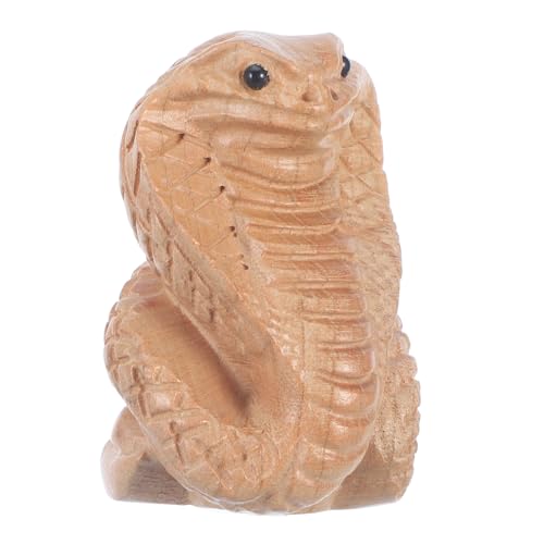 Didiseaon Realistische Holzschlange Figur Dekor Leicht Gewichtig Vivid Modell Schlangenornament für Haus Büro Bonsai von Didiseaon