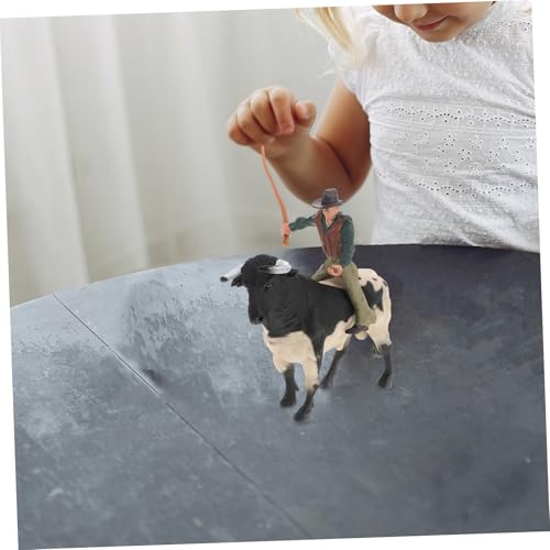 Didiseaon Realistisches Bullfighting Modellset aus Resin Detailreiche Spanische und Cowboy Figuren Dekoratives Bull Figurine für Schreibtisch und Kleines Bull Models for Decor von Didiseaon