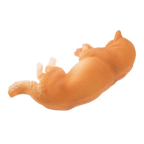 Didiseaon Realistisches Schlafender Welpe Shiba Inu Modell Kunststoff Figur Kinderspielzeug Lernspielzeug Stabiler Dekoartikel für Zuhause Klassenzimmer von Didiseaon
