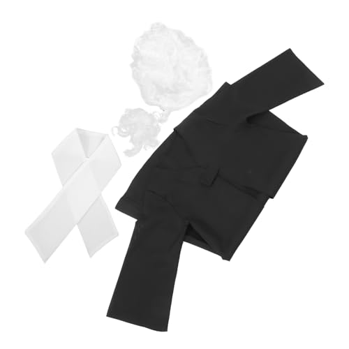 Didiseaon Richter Kostüm mit Perücke Unisex Anwaltsrolle Kostüm für Rollenspiele Verkleidung für Jungen und Mädchen für Themenpartys und Aufführungen von Didiseaon