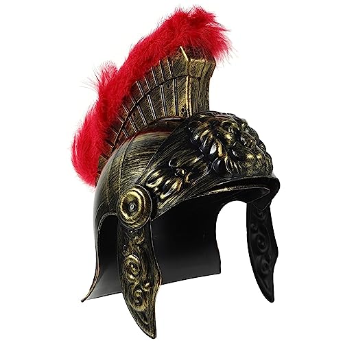 Didiseaon Samurai-Hut antike korinthische Helme Krieger-Kopfbedeckung Ritterhelm Kleidung für Männer Herrenkostüm Herren Gladiator Kostüm altmodisch Requisiten Piratenhut Soldatenmütze Mann von Didiseaon