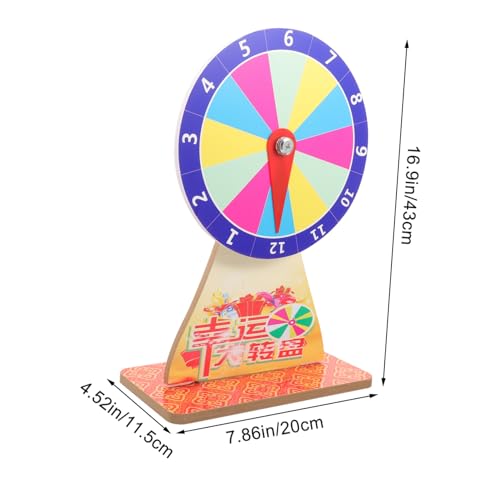 Didiseaon Rotierendes Partyspiel mit Ständer und Zeiger DIY Drehbares Preisspiel für Erwachsene und Familien Multifunktionales Raffle Spielrad für Party Karneval Tischplatte von Didiseaon