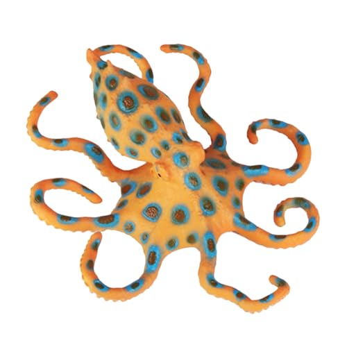 Didiseaon Simulation Octopus Figurine aus Langlebigem Kunststoff Realistische Meeresdeko und Lernmodell Wiederverwendbar als Aquarium Deko und Schreibtisch Ornament für Meerestiere Fans von Didiseaon