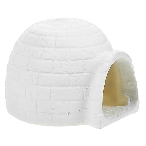 Didiseaon Simuliertes Iglu-Modell Geburtstag Deck Iglu Winter Eismodell Eishausmodell für kleine Hausfigur Modell Figur Modell-Iglu Mini-Iglu-Figur Iglu-Miniatur Harz Weiß von Didiseaon