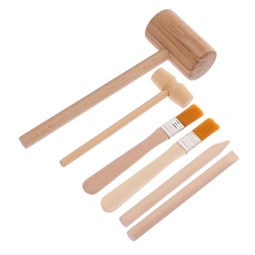 Didiseaon Teiliges Archäologisches Set aus Holz mit Hammer Meißel und Pinsel Pädagogisches Ausgrabungsspielzeug für Jungen und Mädchen Kompakt und Tragbar für Drinnen und Draußen von Didiseaon