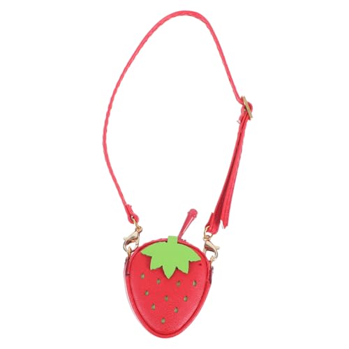 Didiseaon Verstellbare Puppentasche Erdbeer Design Mini Umhängetasche für Puppenkleidung Spielzeugtasche Puppenzubehör für Puppenoutfit von Didiseaon