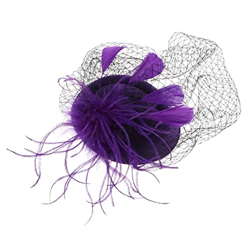 Didiseaon Vintage Fascinator Hut mit Schleier Einheitsgröße Leicht für Hochzeiten Teepartys Kostümpartys Cocktailpartys von Didiseaon