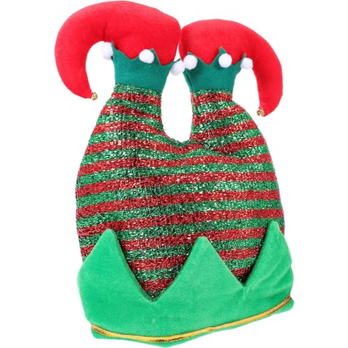 Didiseaon Weihnachtsbeinmütze Hose Weihnachtselfen-beinhut Elfenhüte Weihnachtselfen-beinmütze Kostüme Für Erwachsene Weihnachten Plüsch Weihnachtsmütze Kind Kleidung Pp Baumwolle Clown-hut von Didiseaon