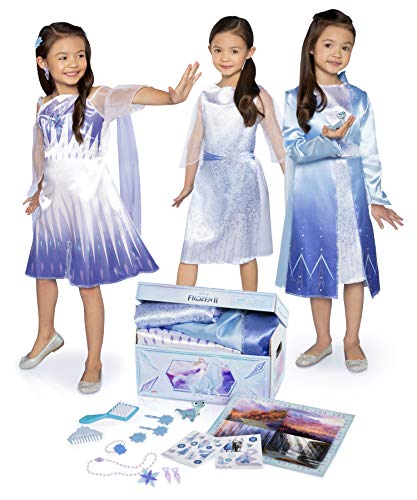 Die Eiskönigin 2 Disney Deluxe-Koffer mit vielen Kleidern und Zubehör , 17-teilig von Frozen
