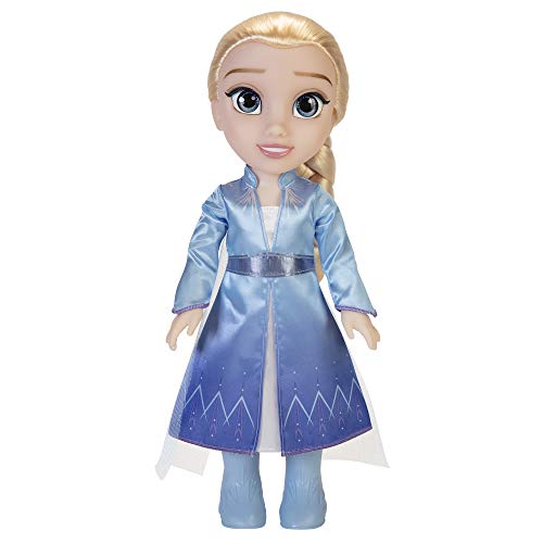 Disney Frozen 2 ELSA Reisepuppe, 35 cm große Puppe mit vom Film inspiriertem Kult-Modekleid, Stiefeln und Langen geflochtenen Haaren für zusätzlichen Spielspaß, für Mädchen ab 3 Jahren von Disney Frozen