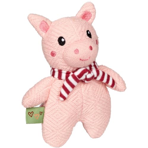 Die Spiegelburg Knistertier Schwein, Plüschspielzeug, 10 x 14 cm, Baumwolle, rosa mit Schal Die Spiegelburg Knistertier Schwein, Plüschspielzeug, 10 x 14 cm, Baumwolle, rosa mit Schal von Die Spiegelburg