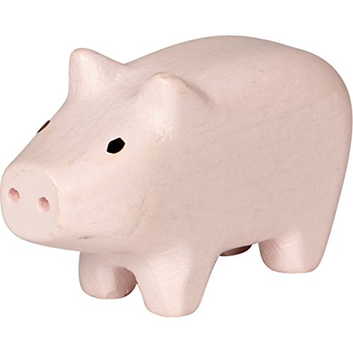 Spiegelburg 14025 Mini-Holzschweinchen Viel Glück, sort. - 1 Schwein von Die Spiegelburg