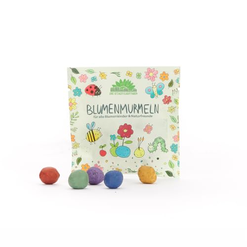 Set aus 10 x 5 bunten Blumenmurmeln für Kinder - Geschenk Mitgebsel zum Kindergeburtstag - Abschiedsgeschenk Kita Kindergarten - Samenbomben Geschenkidee - Dankeschön Erzieherin, Lehrerin, Tagesmutter Set aus 10 x 5 bunten Blumenmurmeln für Kinder - Geschenk Mitgebsel zum Kindergeburtstag - Abschiedsgeschenk Kita Kindergarten - Samenbomben Geschenkidee - Dankeschön Erzieherin, Lehrerin, Tagesmutter von Die Stadtgärtner