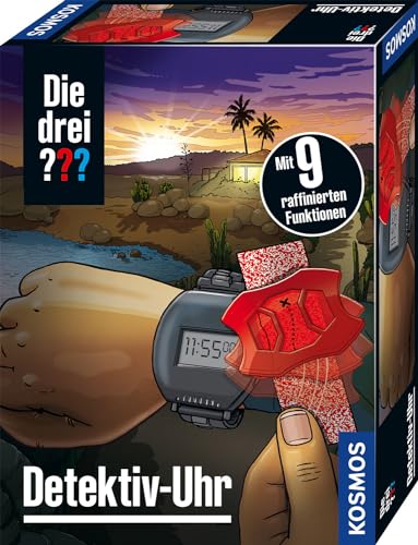 Die DREI ??? Detektiv-Uhr von Kosmos 632298, Detektivspielzeug, Detektiv Ausrüstung, Detektiv Set, Mitbringsel Kindergeburtstag, Geschenk für Kinder ab 8-12 Jahre von Kosmos Verlag
