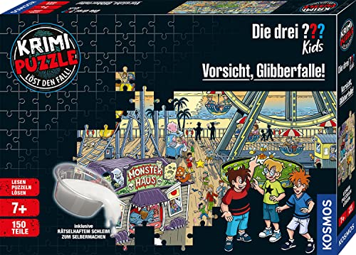 KOSMOS 683474 Krimi Puzzle Die drei ??? Kids Vorsicht Glibberfalle, 150 Teile, Schleim selbermachen, Lesen, Puzzeln, Rätsel lösen, für Kinder ab 7 Jahre, Detektiv Puzzle mit Die drei Fragezeichen Kids KOSMOS 683474 Krimi Puzzle Die drei ??? Kids Vorsicht Glibberfalle, 150 Teile, Schleim selbermachen, Lesen, Puzzeln, Rätsel lösen, für Kinder ab 7 Jahre, Detektiv Puzzle mit Die drei Fragezeichen Kids von Die drei
