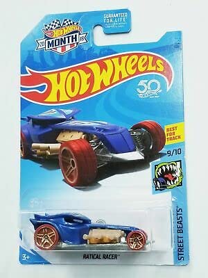 DieCast Hot Wheels Ratical Racer (Blau), Street Beasts 9/10 [Treasure Hunt] 2018 Monatskarte von DieCast