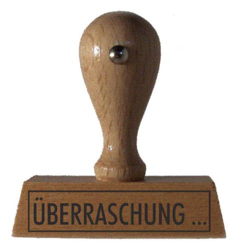 Sprüche-Stempel ÜBERRASCHUNG… vom Kaufhaus2010 Sprüche-Stempel ÜBERRASCHUNG… vom Kaufhaus2010 von Die Stempel GmbH